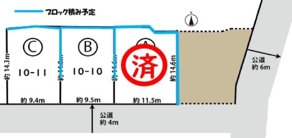 岡崎市東蔵前町　全3区画　C号地 画像1
