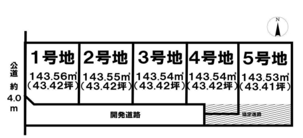 一宮市今伊勢町　全5区画　2号地 画像2