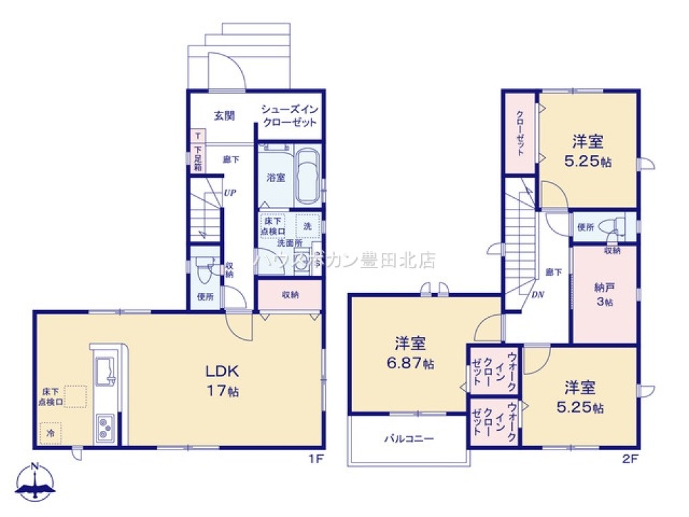 ゆとりのある間取り4LDK
