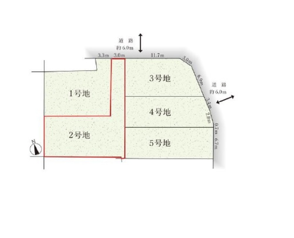東海市荒尾町　5区画　2号地 画像1