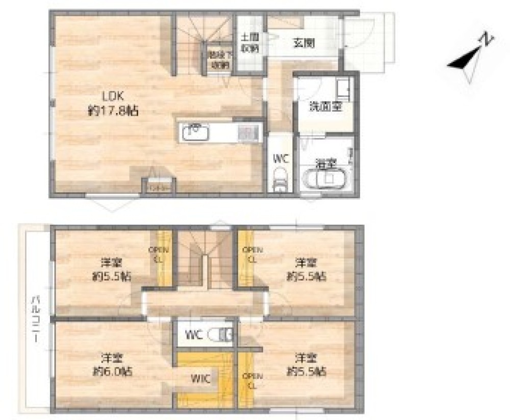 西尾市国森町　全2棟　B棟 画像2